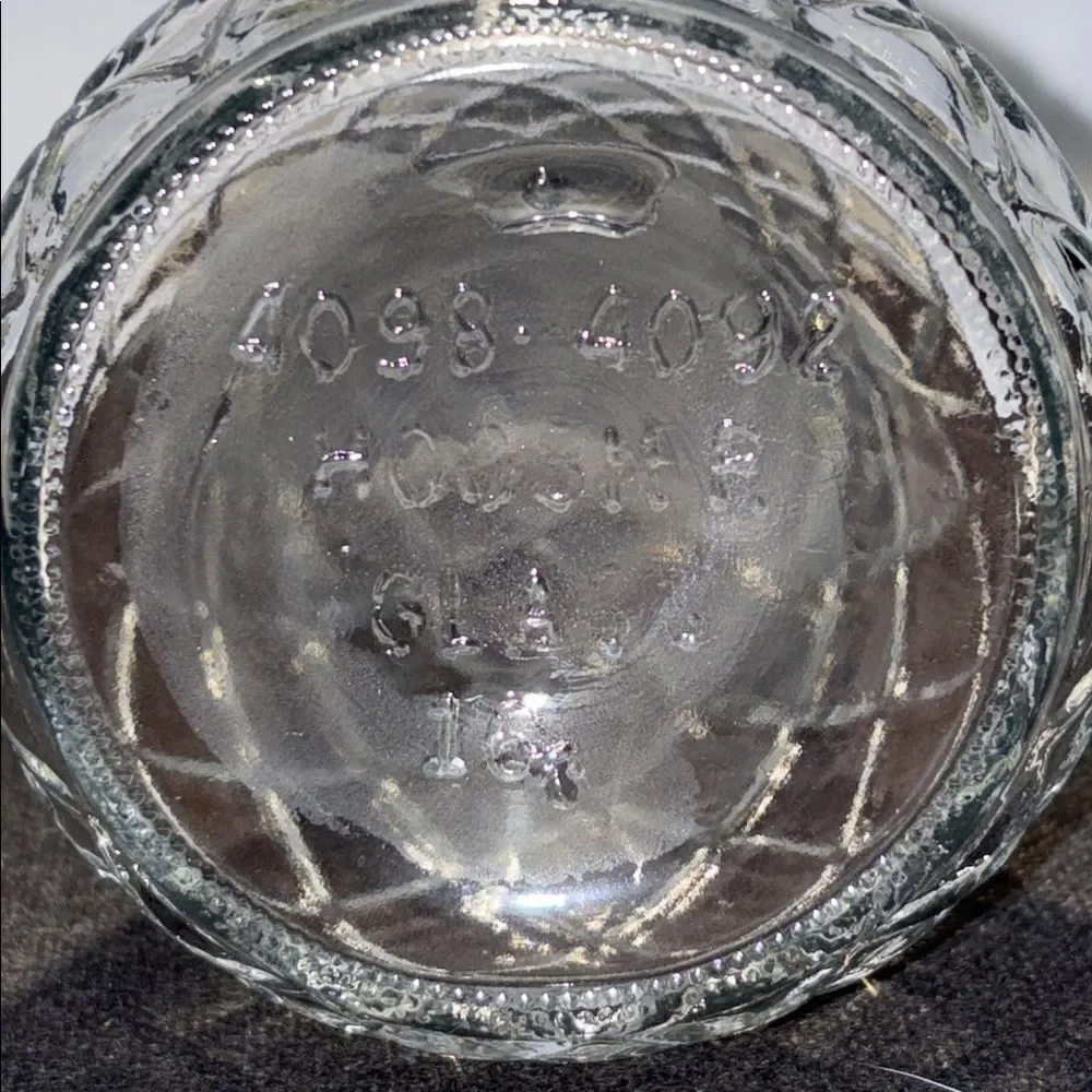 Tall Diamond Pattern Glass Vase